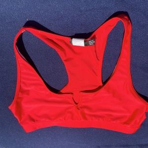 Boohoo red bikini top